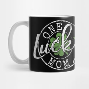 One Lucky Mom Funny Mother Irish Clovers Mug